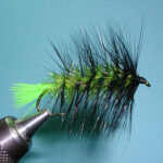 Chartreuse/Black Estaz Woolly Worm